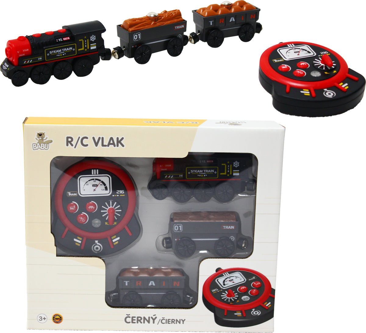 BABU vláčky - R/C Parní vlak - černý