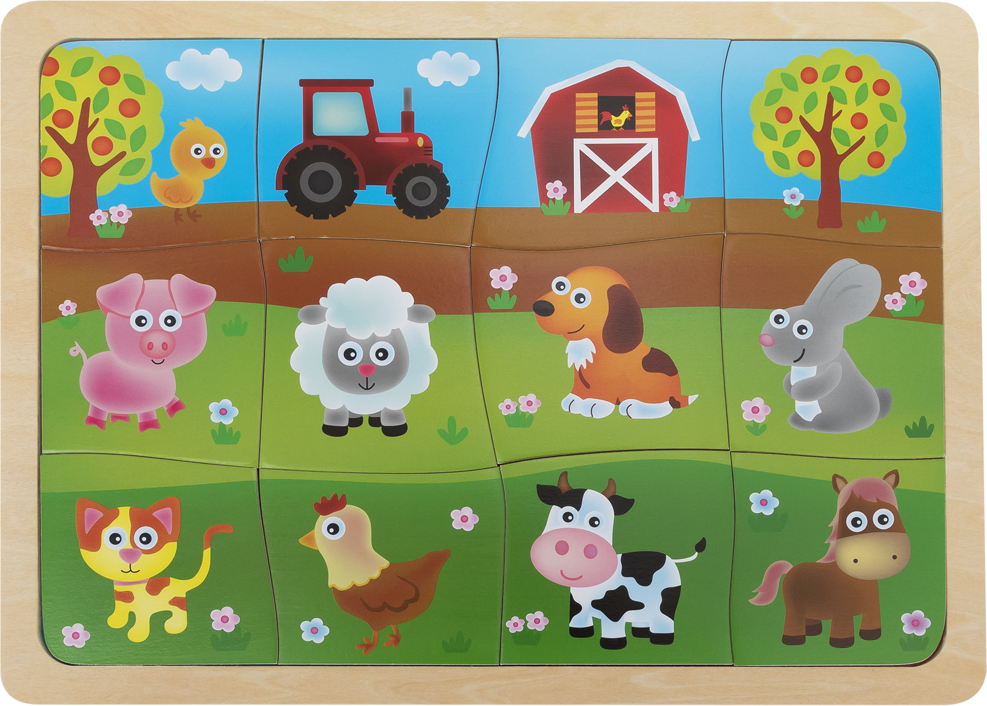 BABU - Dětské puzzle se zvířátky z farmy