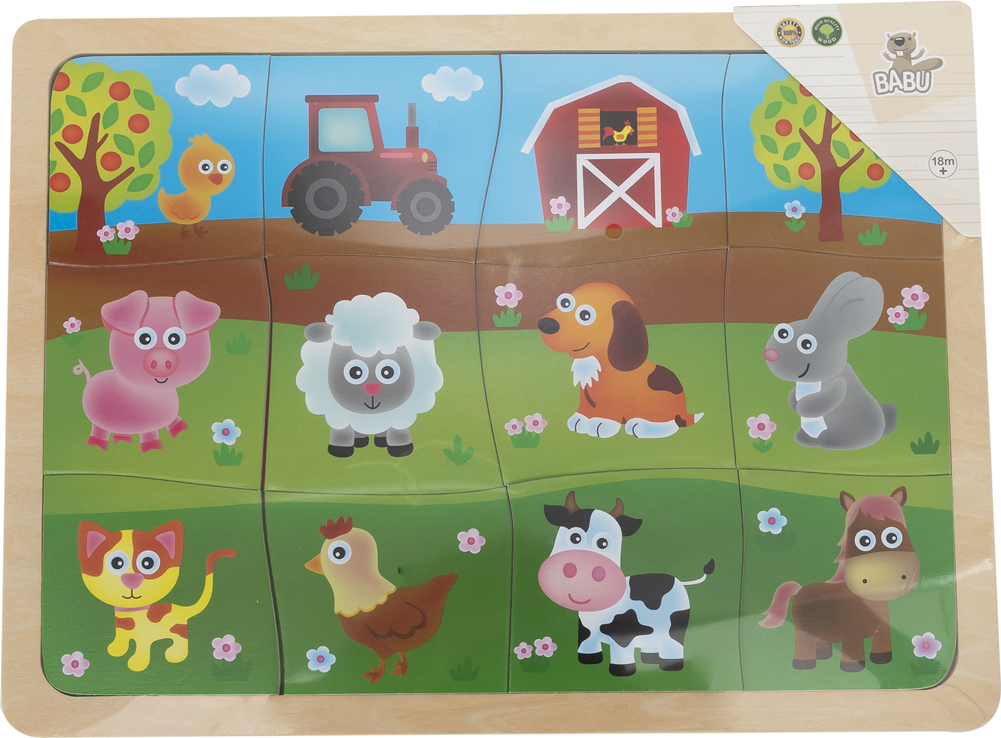 BABU - Dětské puzzle se zvířátky z farmy - Image 2
