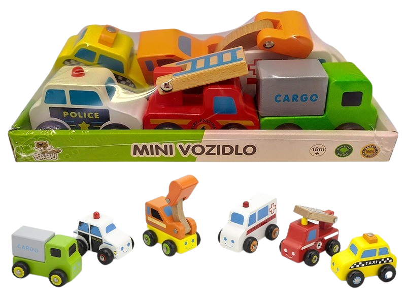 BABU - Mini vozidla 6ks