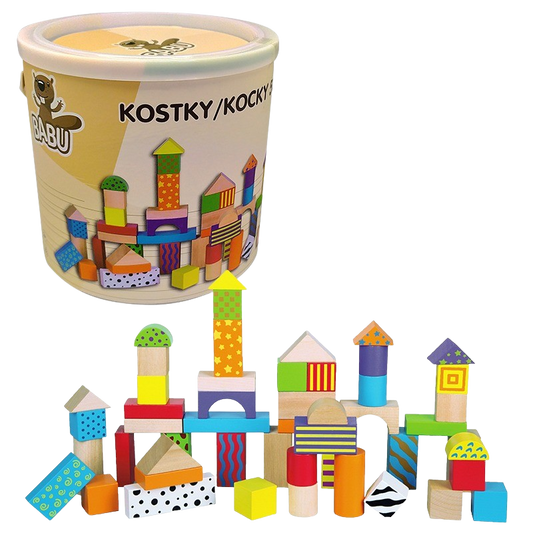 BABU - Kostky 50 ks v kbelíku