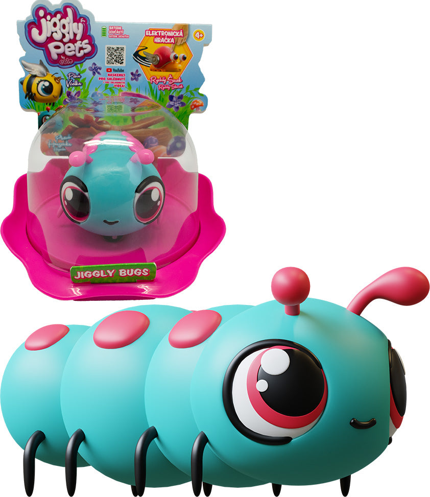 JIGGLY BUGS Housenka modrá