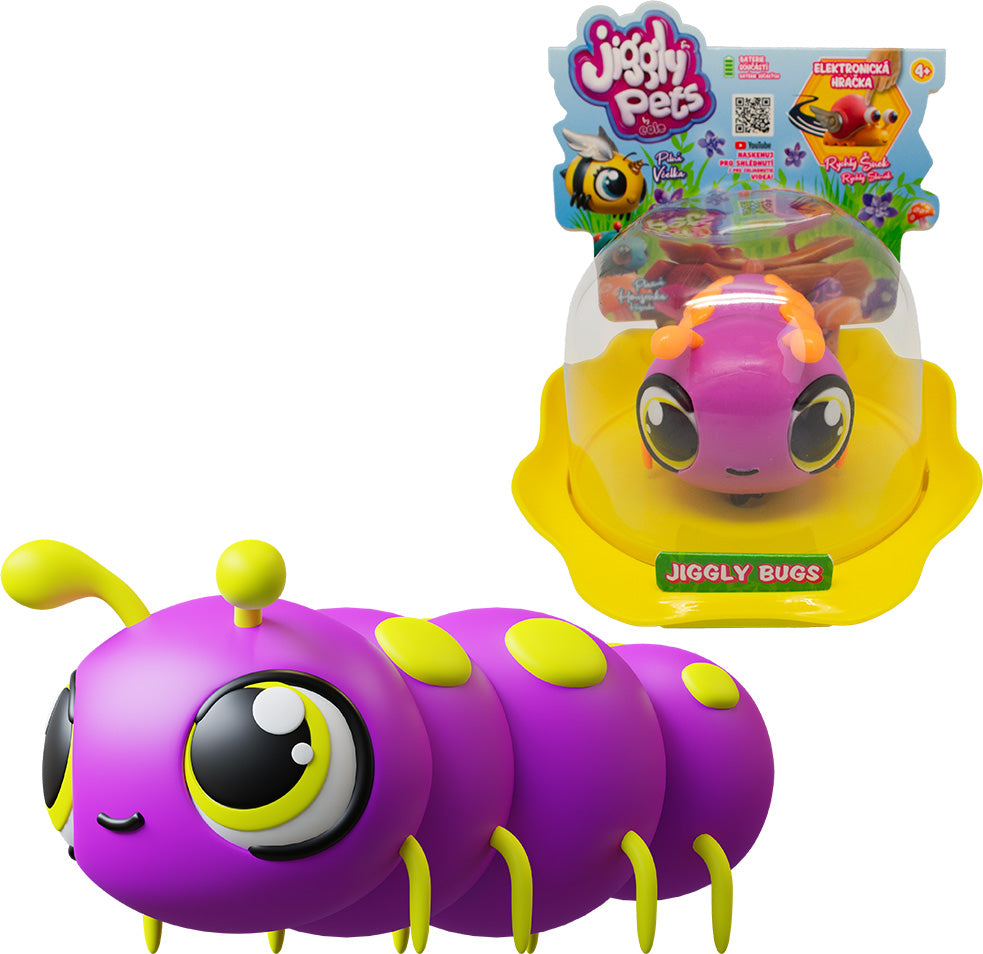 JIGGLY BUGS Housenka fialová