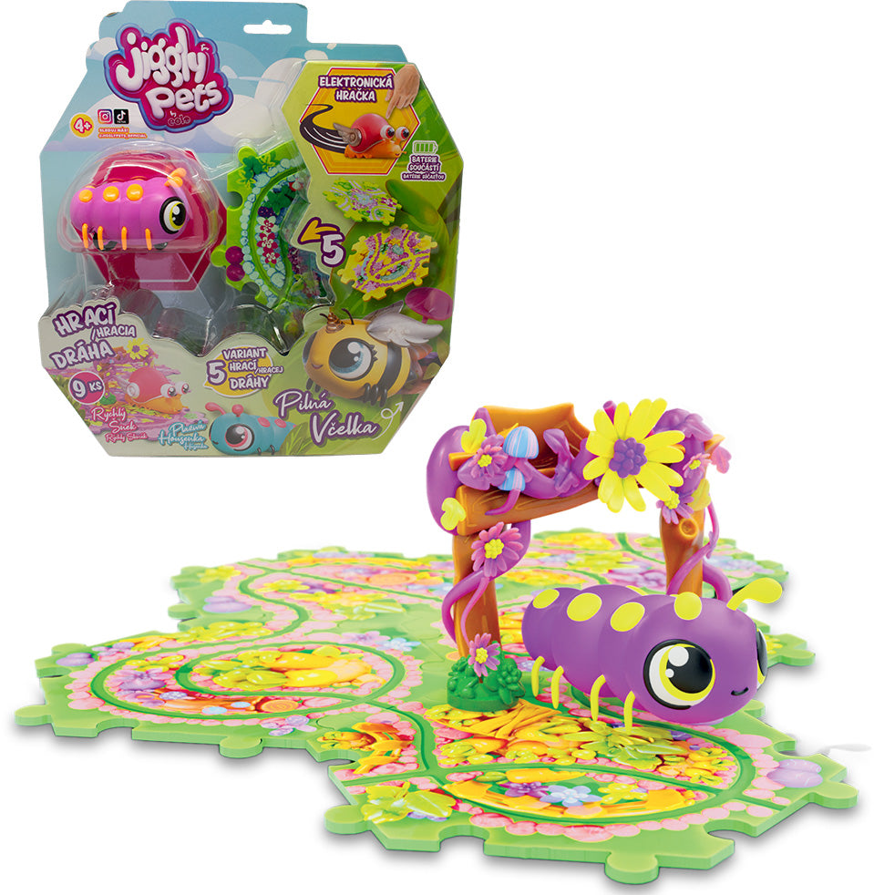 JIGGLY BUGS Hrací SET Housenka s dráhou
