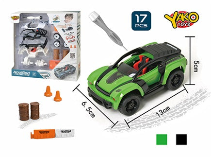 1:32 Stavebnice Auto 17ks - zelené - Image 2