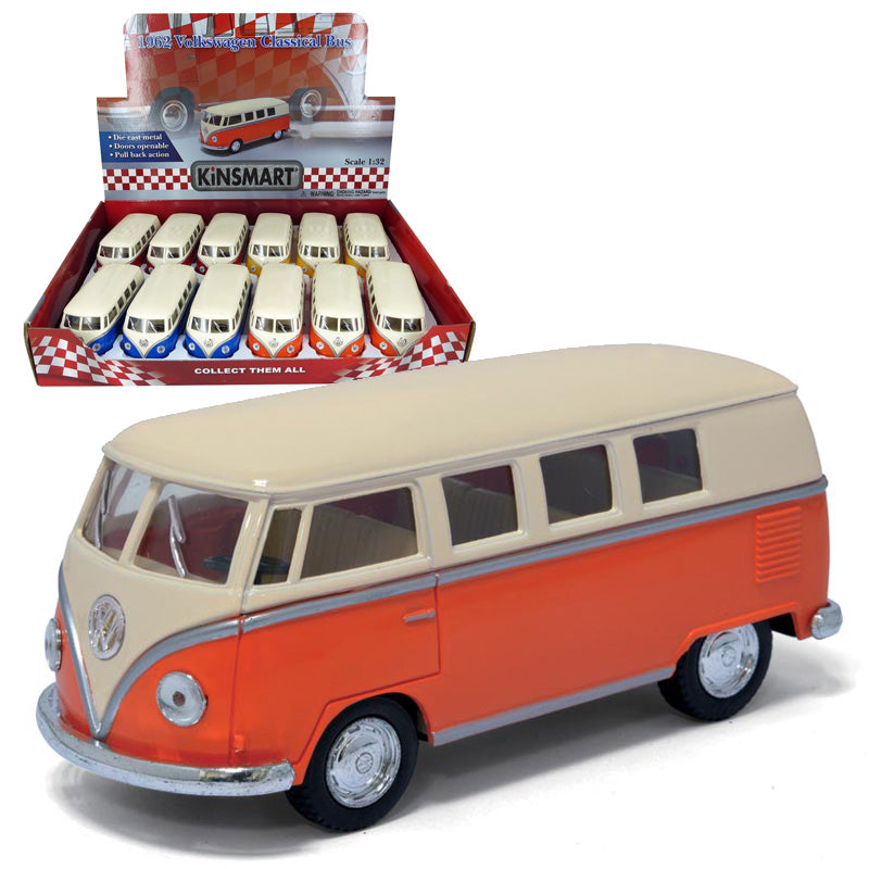 Kovový model - Autíčko 1962 Volkswagen Classical Bus (Ivory Top)