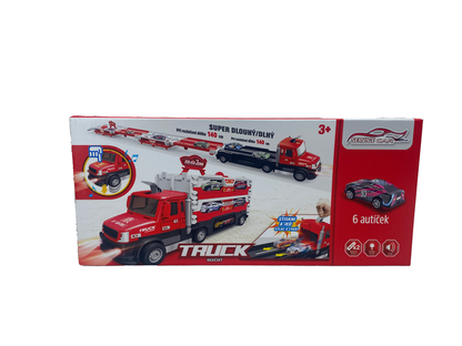 Hasičský TRUCK 2v1 se světlem a zvukem a 6 auty - Image 2