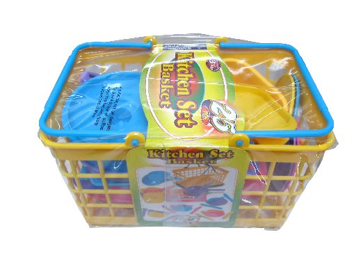 Nákupní košík + nádobí 25 ks