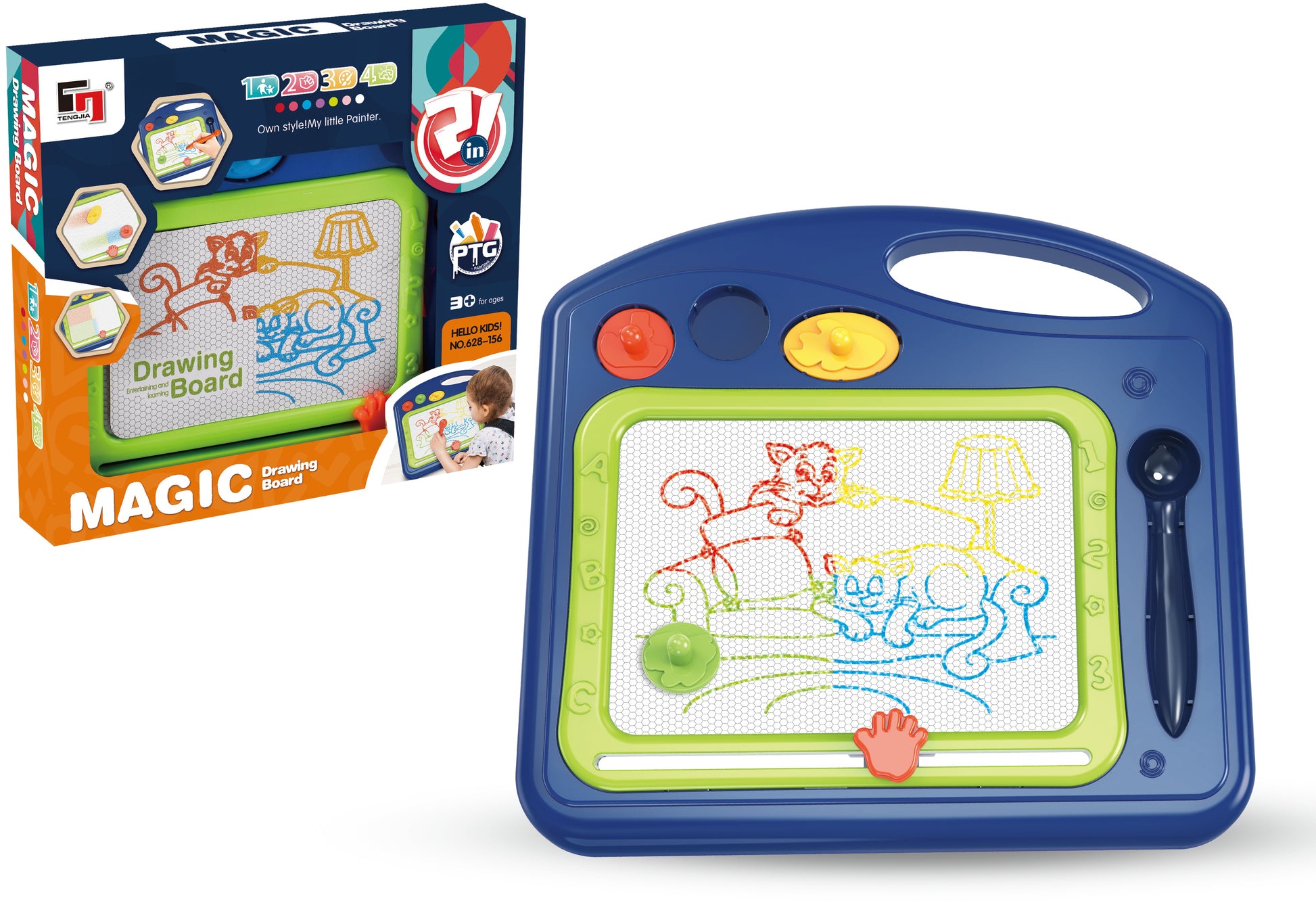 Magnetická kreslící tabule MAGIC barevná modrá