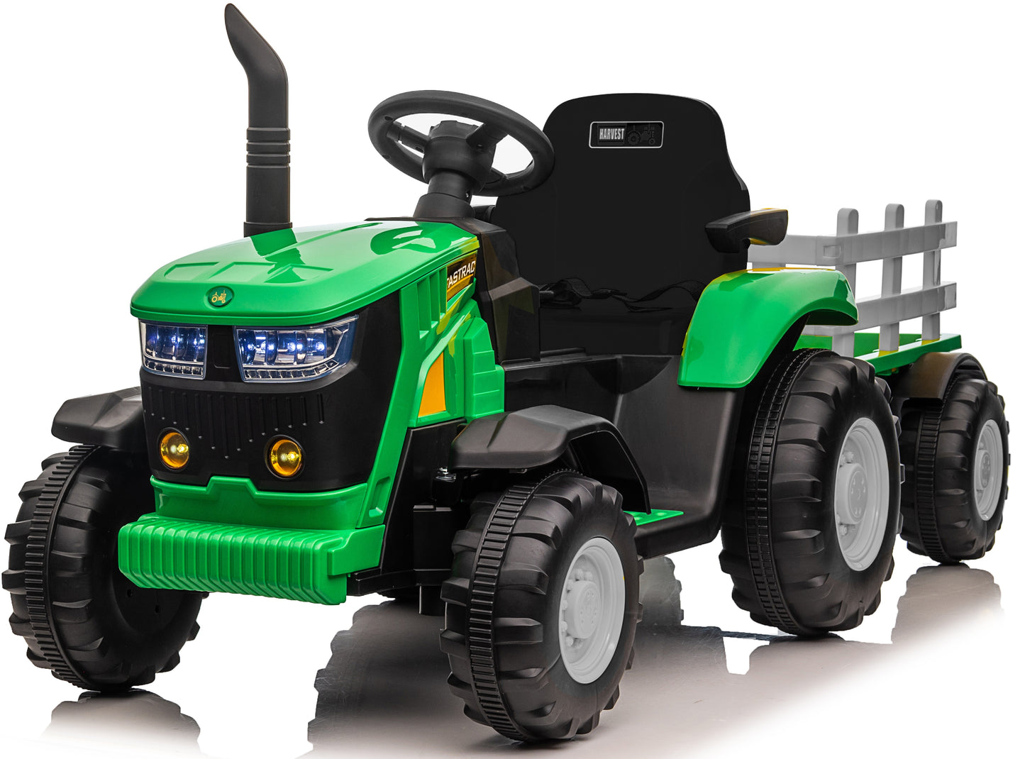 Dětský elektrický traktor FASTRAC s vlečkou + dálkový ovladač