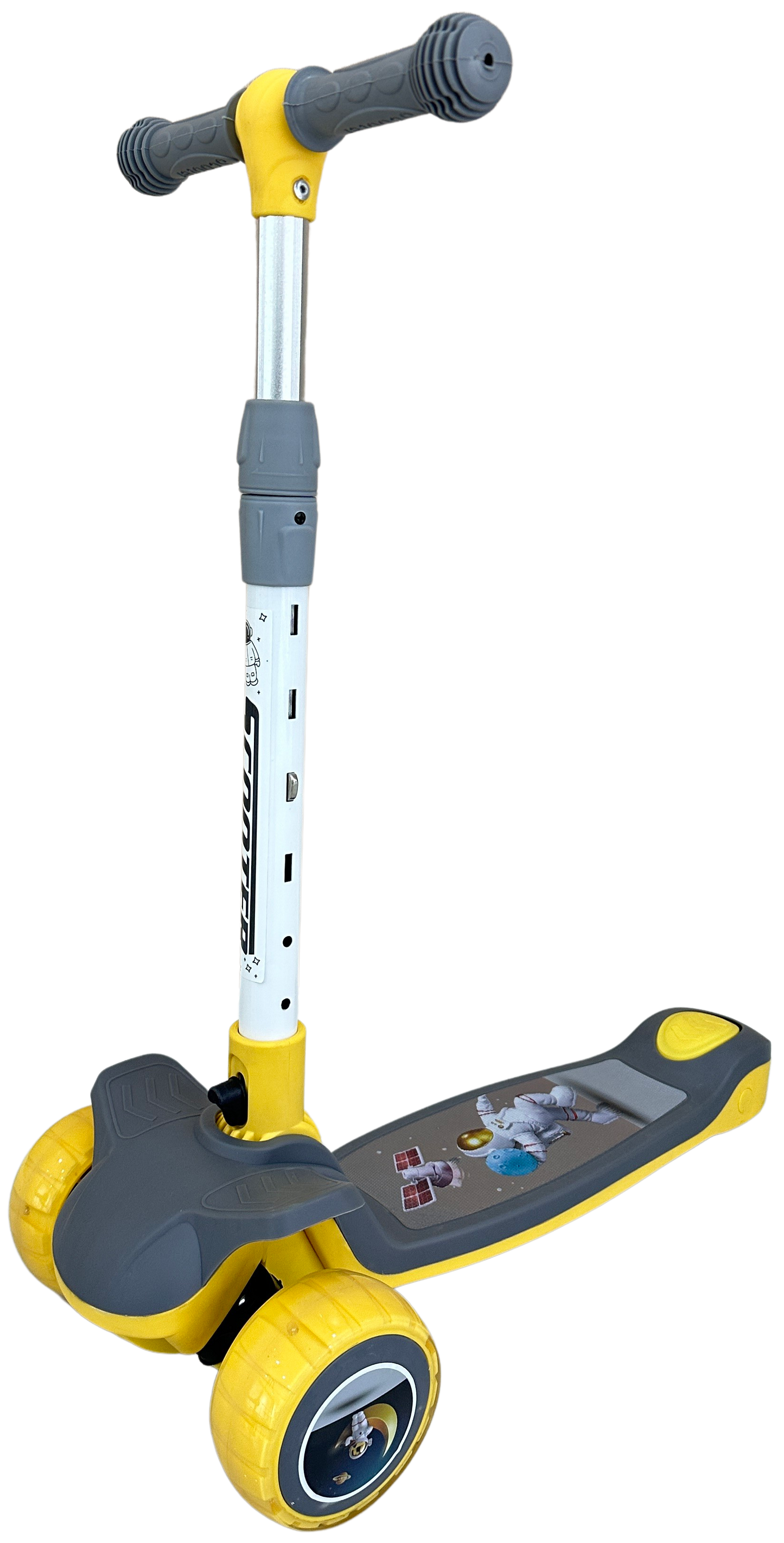 Dětská tříkolová koloběžka žlutá