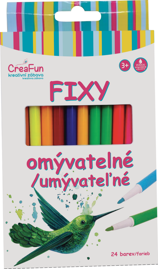 CreaFun - Fixy omyvatelné 24 barev