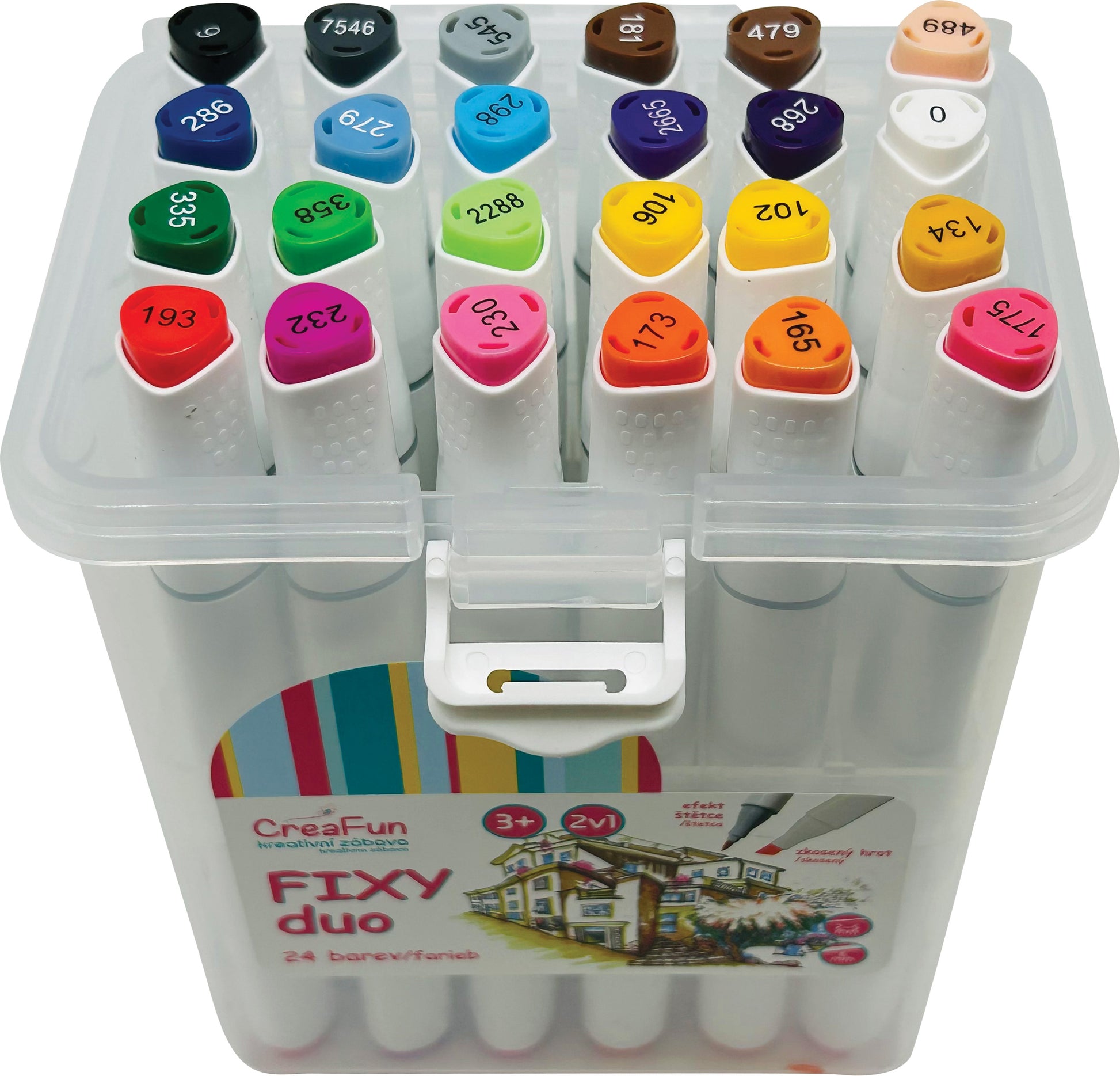 CreaFun - Fixy DUO v boxu 24 barev