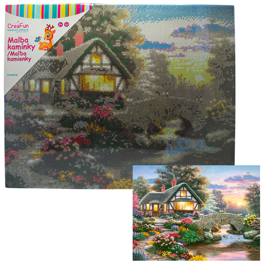 Diamantové malování - Kouzelná zahrádka 40 x 50 cm
