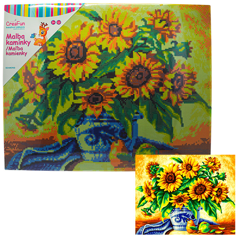 Diamantové malování - Slunečnice 40 x 50 cm