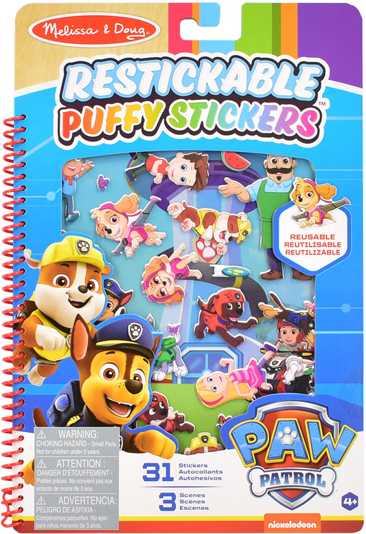 Melissa & Doug - TLAPKOVÁ PATROLA - Kniha s puffy samolepkami - Zátoka Dobrodružství