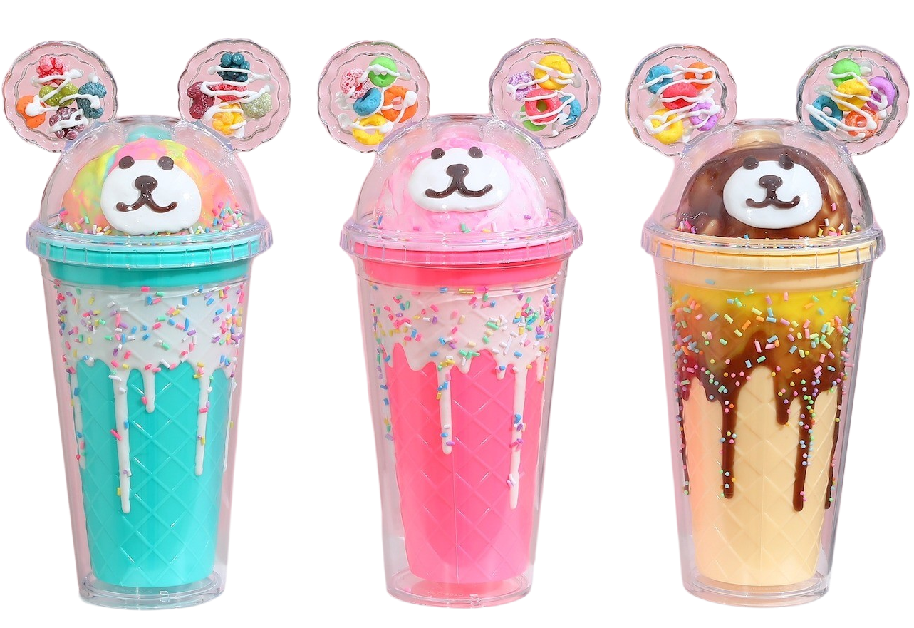 Kelímek s víčkem a brčkem Medvídek 480ml - více variant