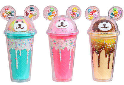 Kelímek s víčkem a brčkem Medvídek 480ml - více variant