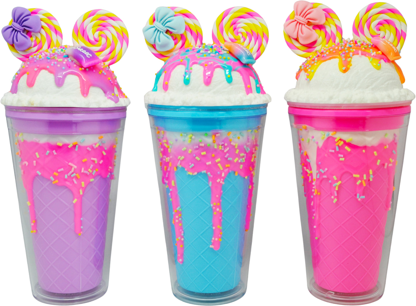 Kelímek s víčkem a brčkem Myška 480ml - více variant