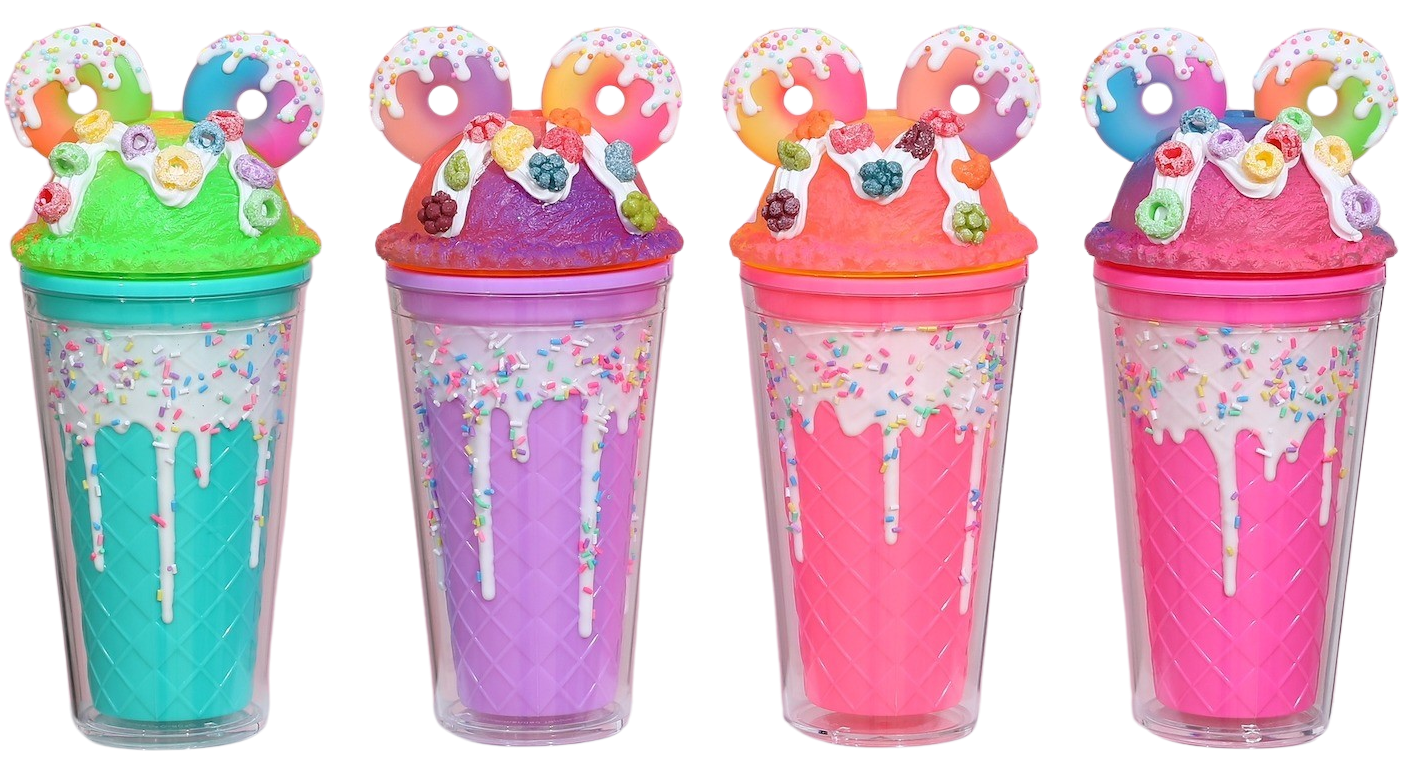 Kelímek s víčkem a brčkem Donuts 480ml - více variant