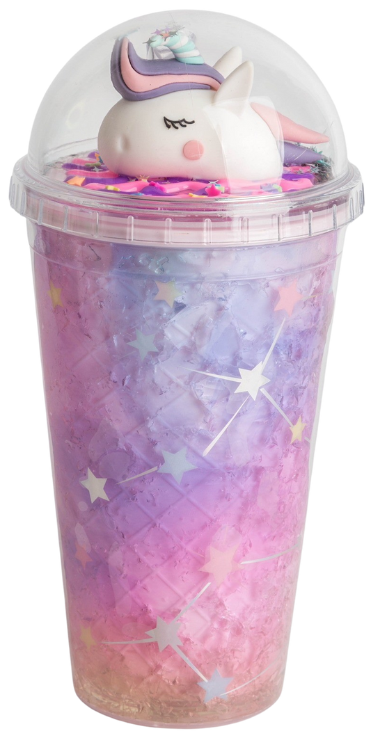 Kelímek s víčkem a brčkem Jednorožec 480ml - více variant