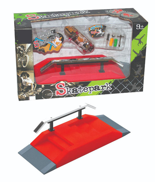SKATEPARK: Zábavná Fingerboard Sada s Kovovým Zábradlím