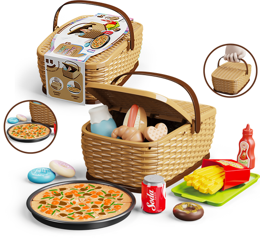 Dětský piknikový košík - Pizza set
