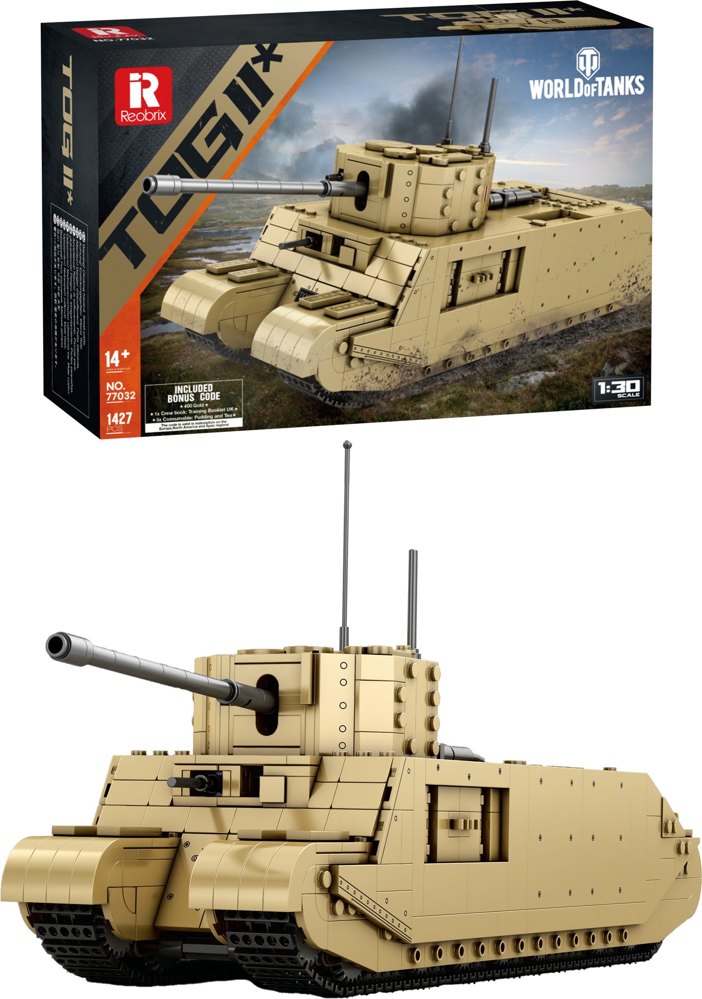 Stavebnice Tanku T-34/85 (World of Tanks) - 1427 Dílků