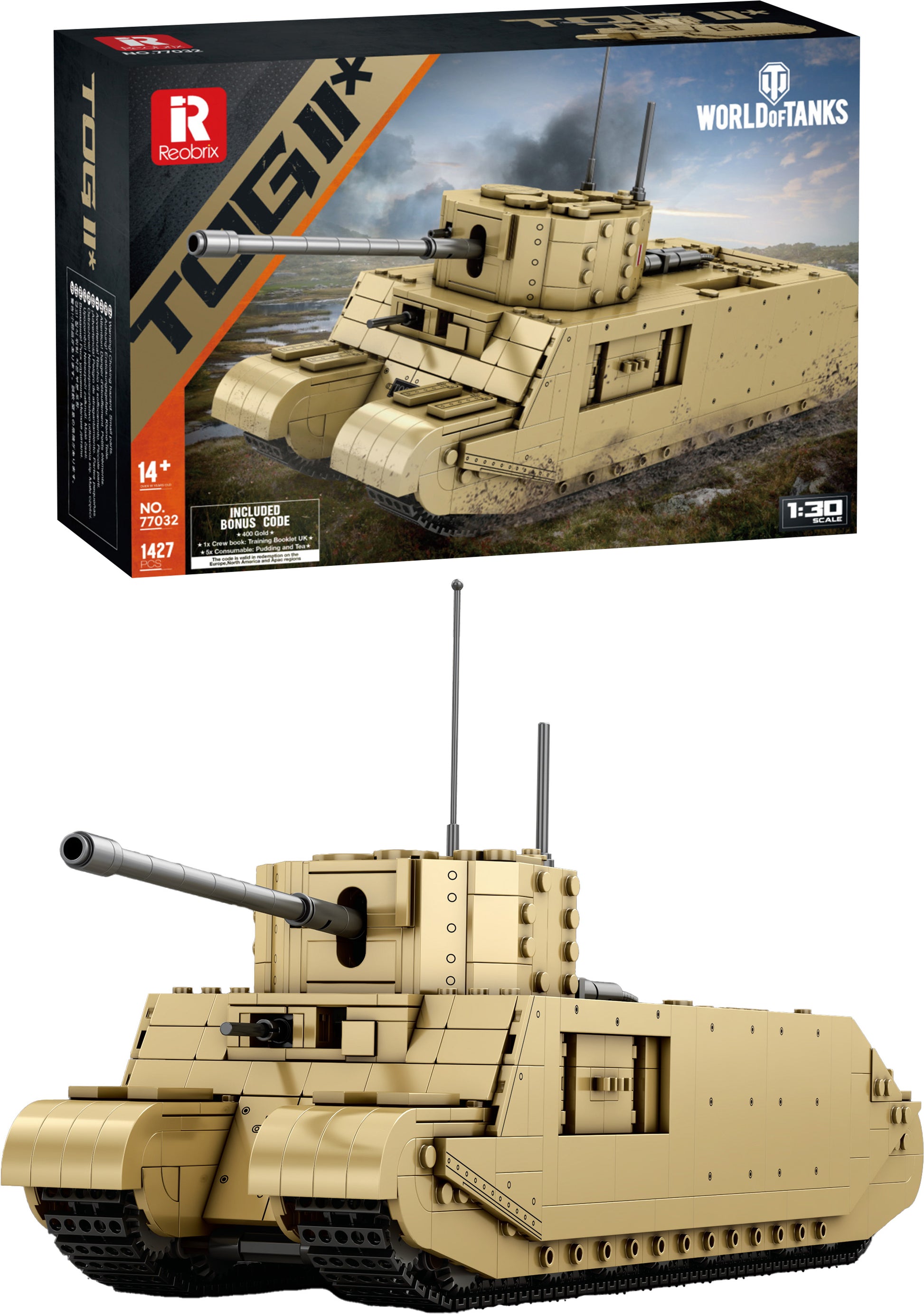 Stavebnice Tanku T-34/85 (World of Tanks) - 1427 Dílků