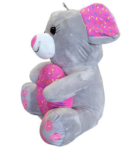 PLYŠÁKOV - Šedá myška s donutem 45 cm - Image 2