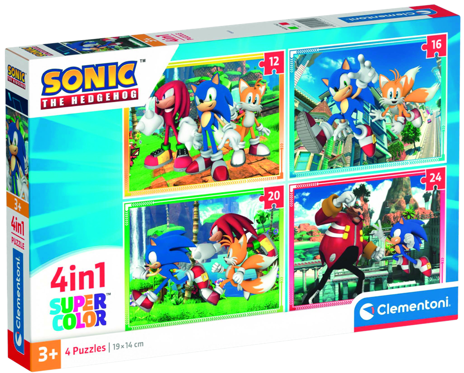 Clementoni - Puzzle 4v1 Sonic (12+16+20+24 dílků)