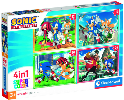 Clementoni - Puzzle 4v1 Sonic (12+16+20+24 dílků)