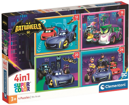 Clementoni - Puzzle 4v1 Batwheels 4v1 (12+16+20+24 dílků)
