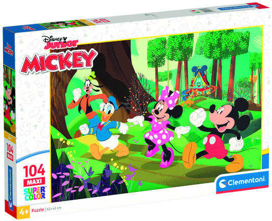 Clementoni - Puzzle Maxi 104 Disney Mickey a přátelé