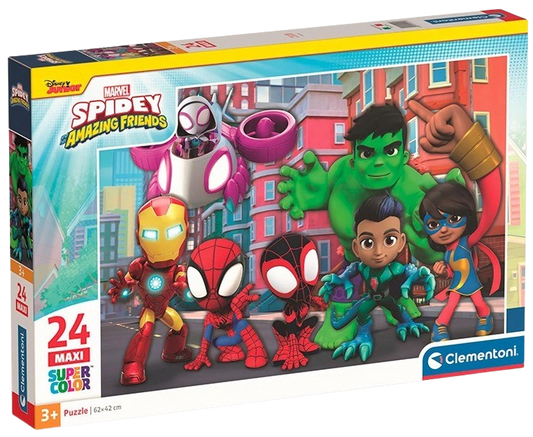Clementoni - Puzzle 24 Spidey a jeho úžasní přátelé MAXI