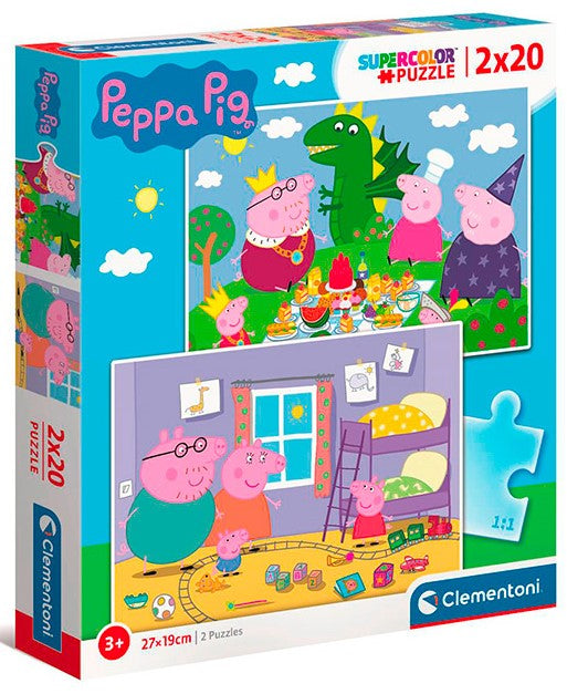 Clementoni - Puzzle 2X20 Prasátko Peppa