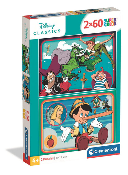 Clementoni - Puzzle 2x60 Disney Klasika