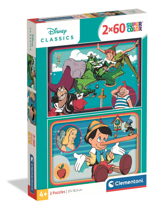 Clementoni - Puzzle 2x60 Disney Klasika