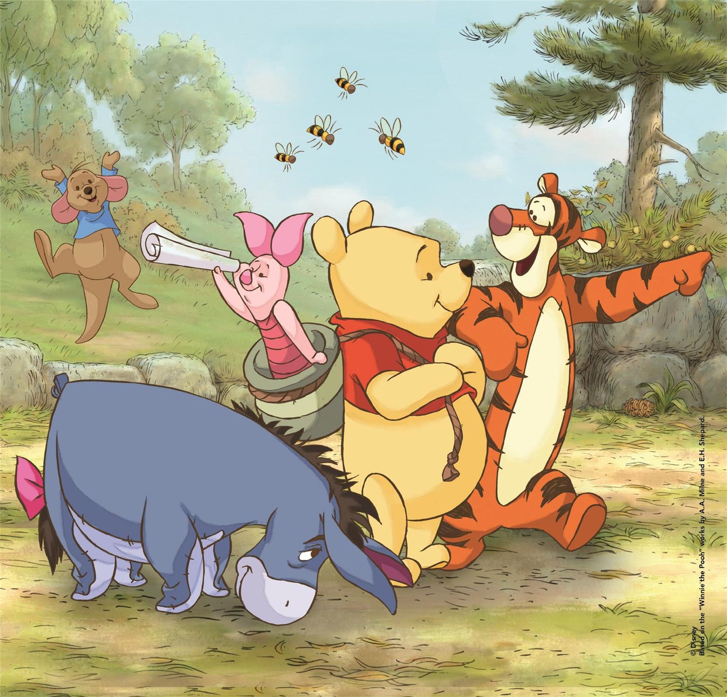 Clementoni - Puzzle 3x48 Čtvercové Disney Medvídek Pú - Image 2