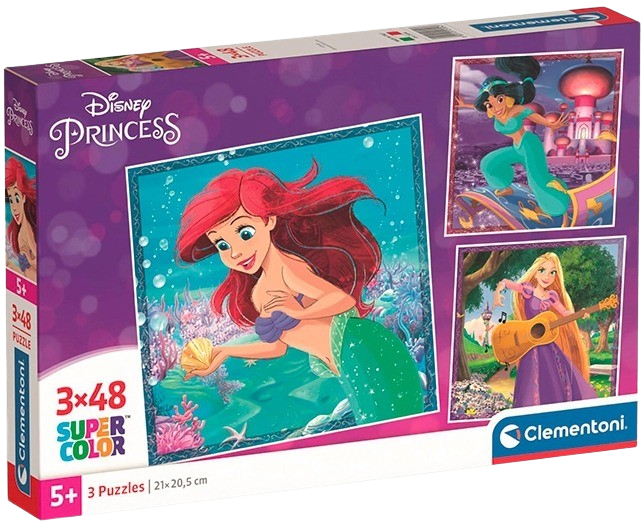 Clementoni - Puzzle 144 Disney princezny 3x48 dílků