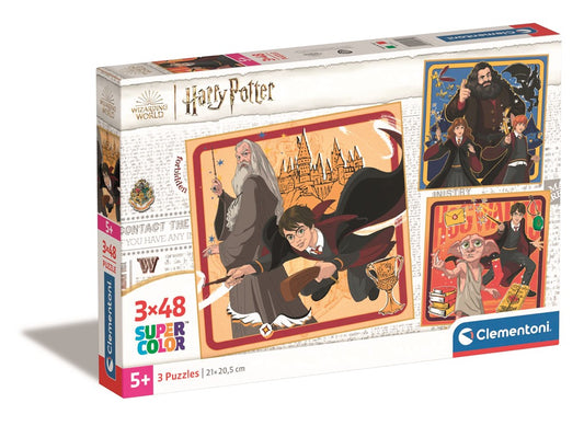 Clementoni - Puzzle 3x48 Square Harry Potter