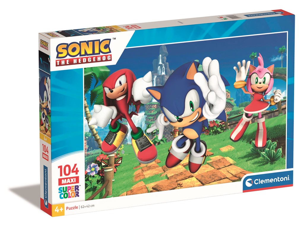 Clementoni - Puzzle 104 maxi Sonic