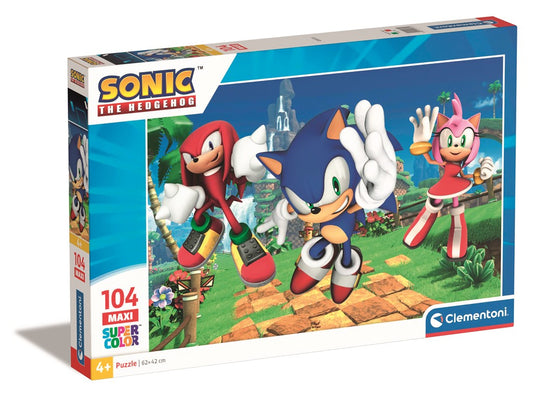 Clementoni - Puzzle 104 maxi Sonic