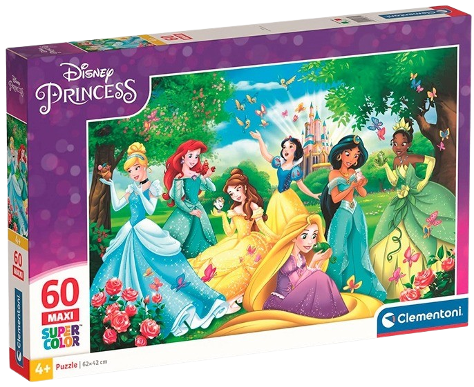 Clementoni - Puzzle 60 Disney princezny MAXI