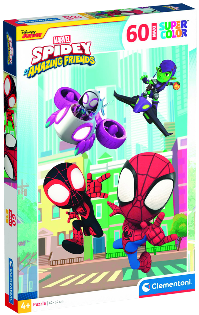 Clementoni - Puzzle Maxi 60 Marvel: Spidey a jeho úžasní přátelé