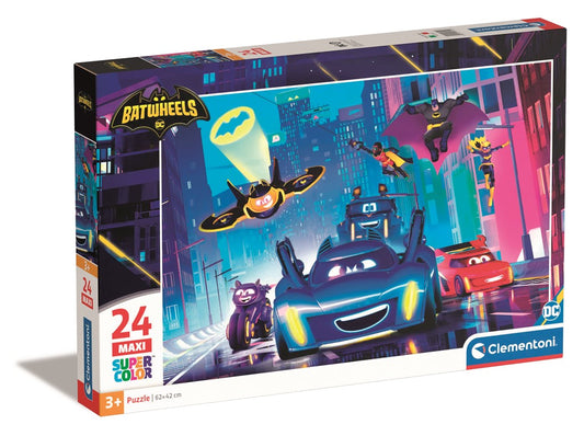 Clementoni - Puzzle 24 maxi Batwheels