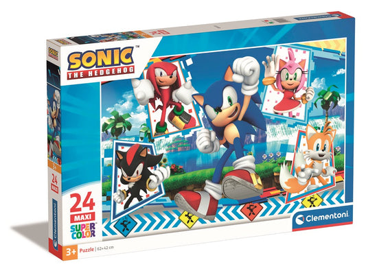 Clementoni - Puzzle 24 maxi Sonic
