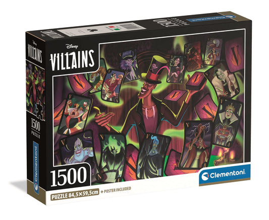 Clementoni - Puzzle 1500 Disney Záporáci