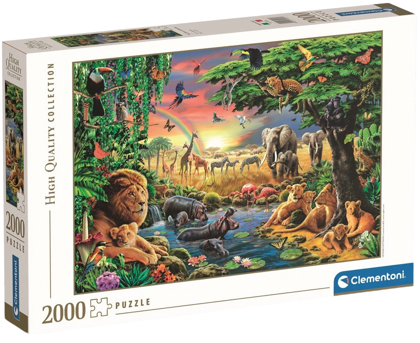 Clementoni - Puzzle 2000 Africké setkání