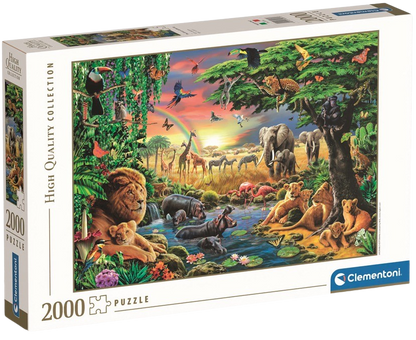Clementoni - Puzzle 2000 Africké setkání